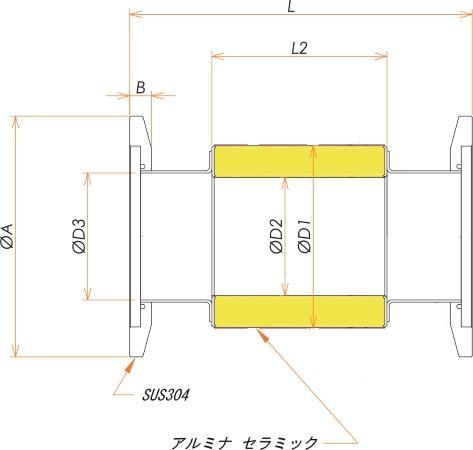 絶縁フランジ NW/KF16 フランジ 30kV admin.label.item.size_image